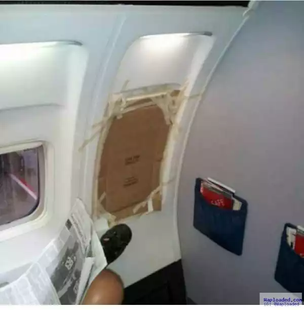 Photo: Checkout What Basketmouth Just Found Inside An Airplane